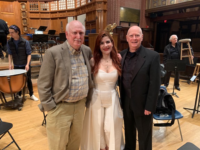 Jan Swafford, James Sinclair, and Rebecca Batista de Almeida at the premiere of Late Autumn - First Snow